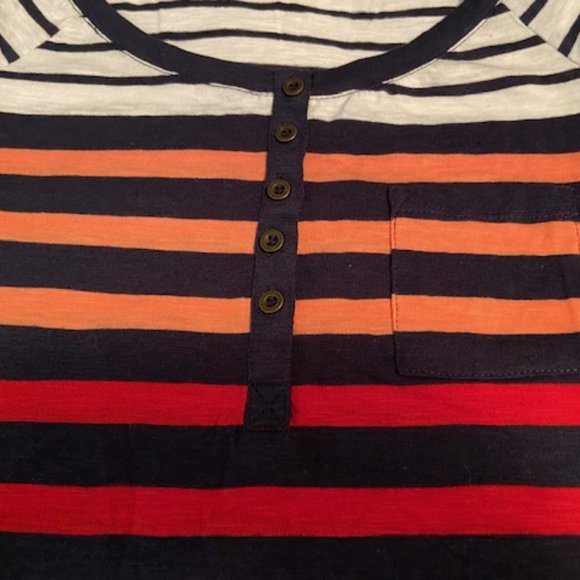 Garage Striped Henley Top Ladies Junior Size XS NWT - Picture 10 of 11